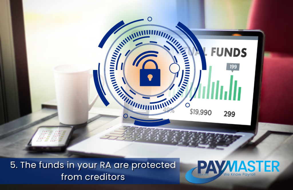 RA funds are protected from creditors