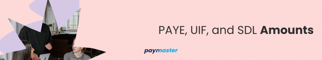 PAYE, UIF, and SDL Amounts